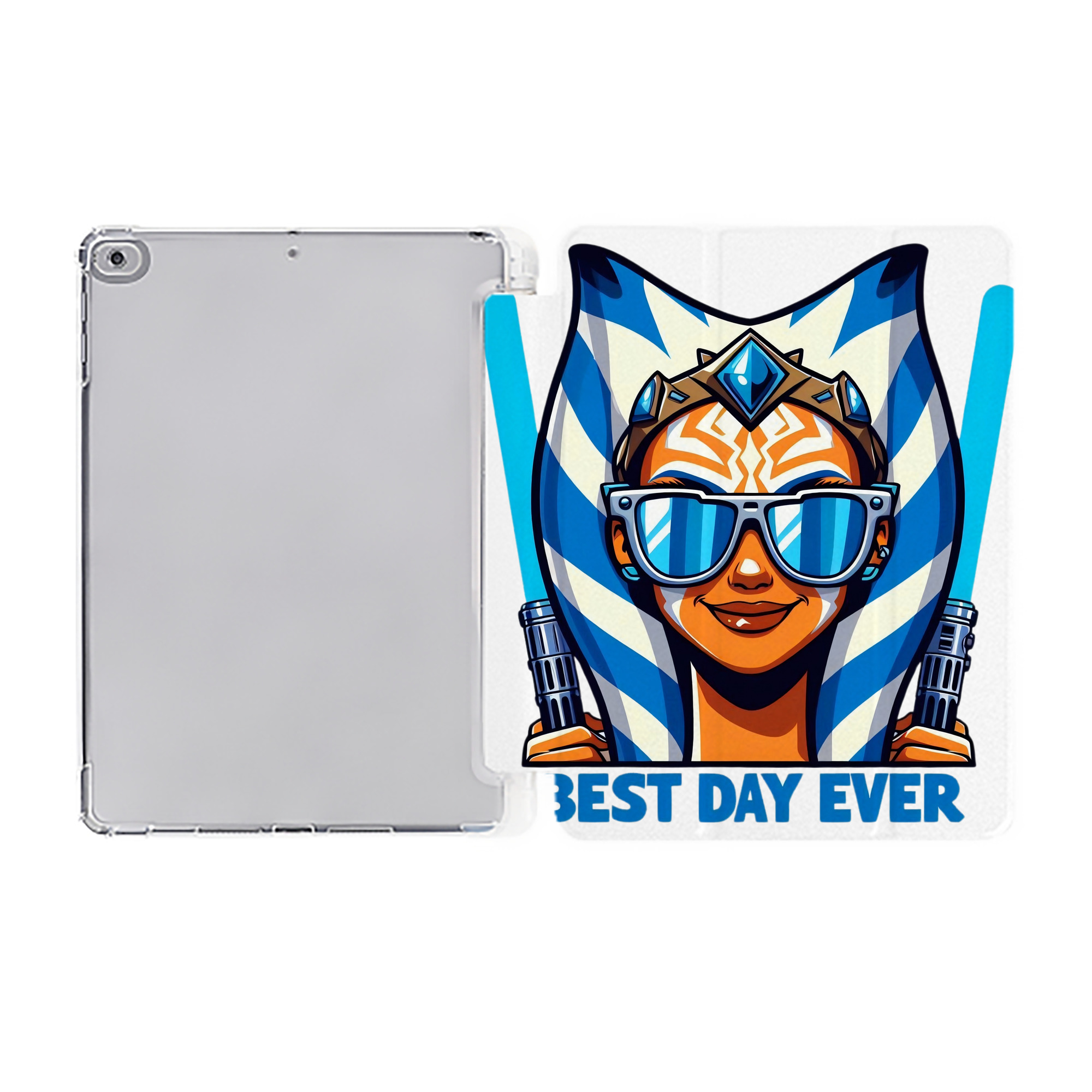 （画像用） スター・ウォーズ Star Wars IPad ケース ペン収納付き 三つ折りスタンド PUレザー×シリコン 対応機種9.5/10.5/10.9インチ